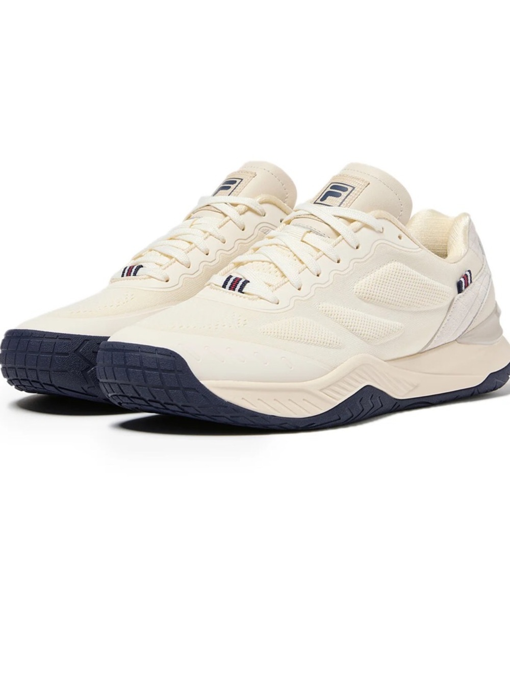 FILA Cream Trainers with Navy Soles | Size 9